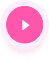 Vibrant pink play button against white backdrop.