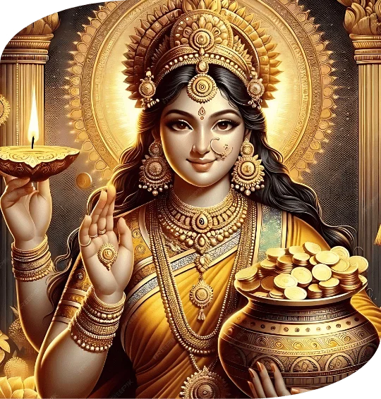 Image of Lakshmi Vidhi, the Hindu goddess of wealth and prosperity.